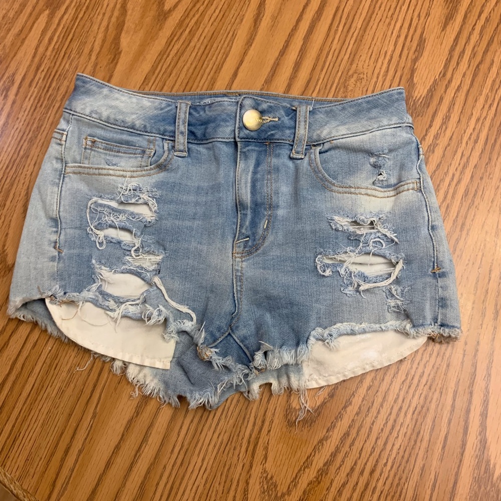 American Eagle Ripped Jean Shorts